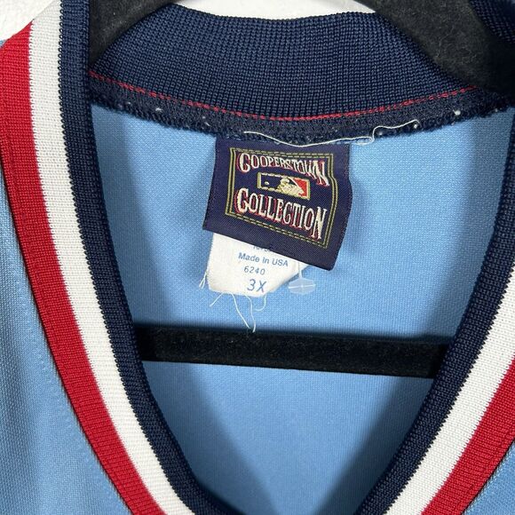 VTG St Louis Cardinals Baseball Jersey Majestic Cooperstown Blue 3X Made In USA - Picture 3 of 8